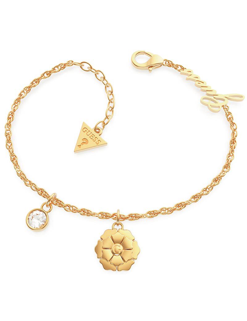 Gold Flower Motif Bracelet