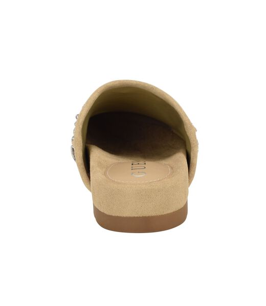Gavyn suede slip on mule with charm detailing