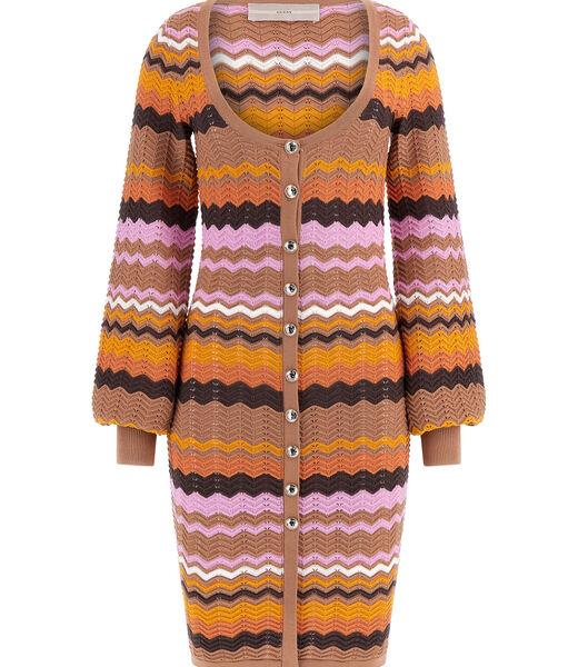Striped midi sweater dress