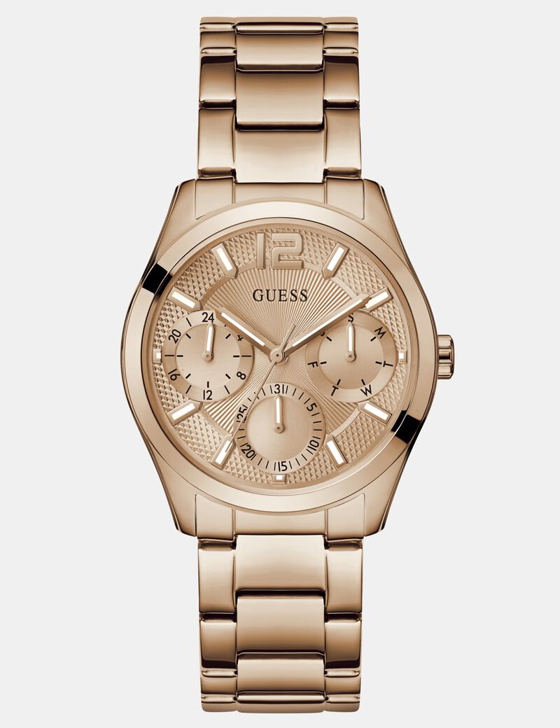 Ladies Rose Gold Tone Multi-function Watch