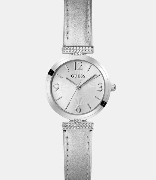 Metallic analogue watch