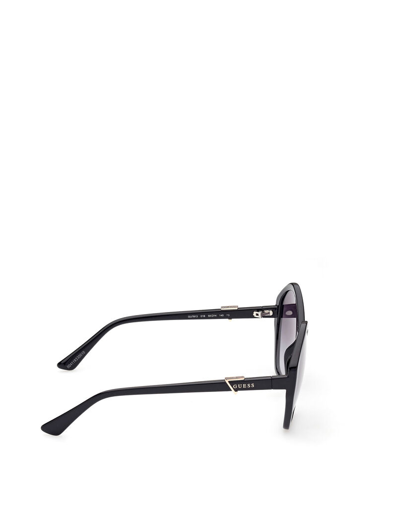 نظارة شمسية بعدسات كبيرة بتصميم هندسي