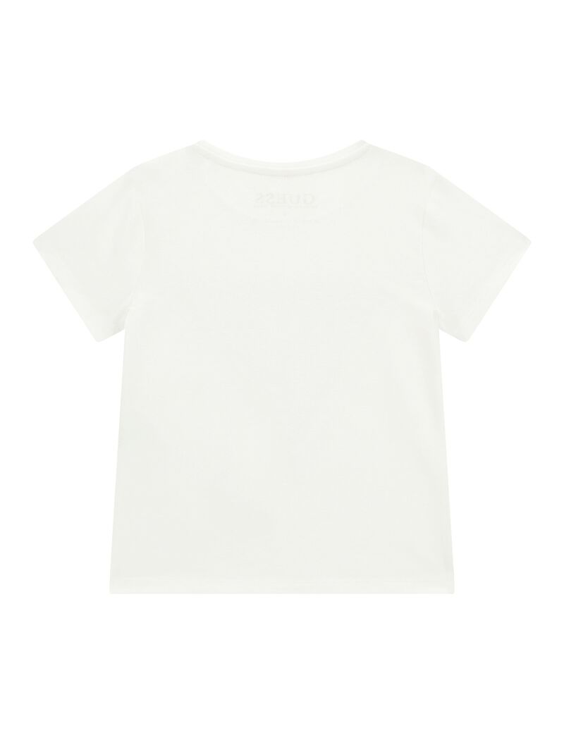 Front squins triangle logo t-shirt