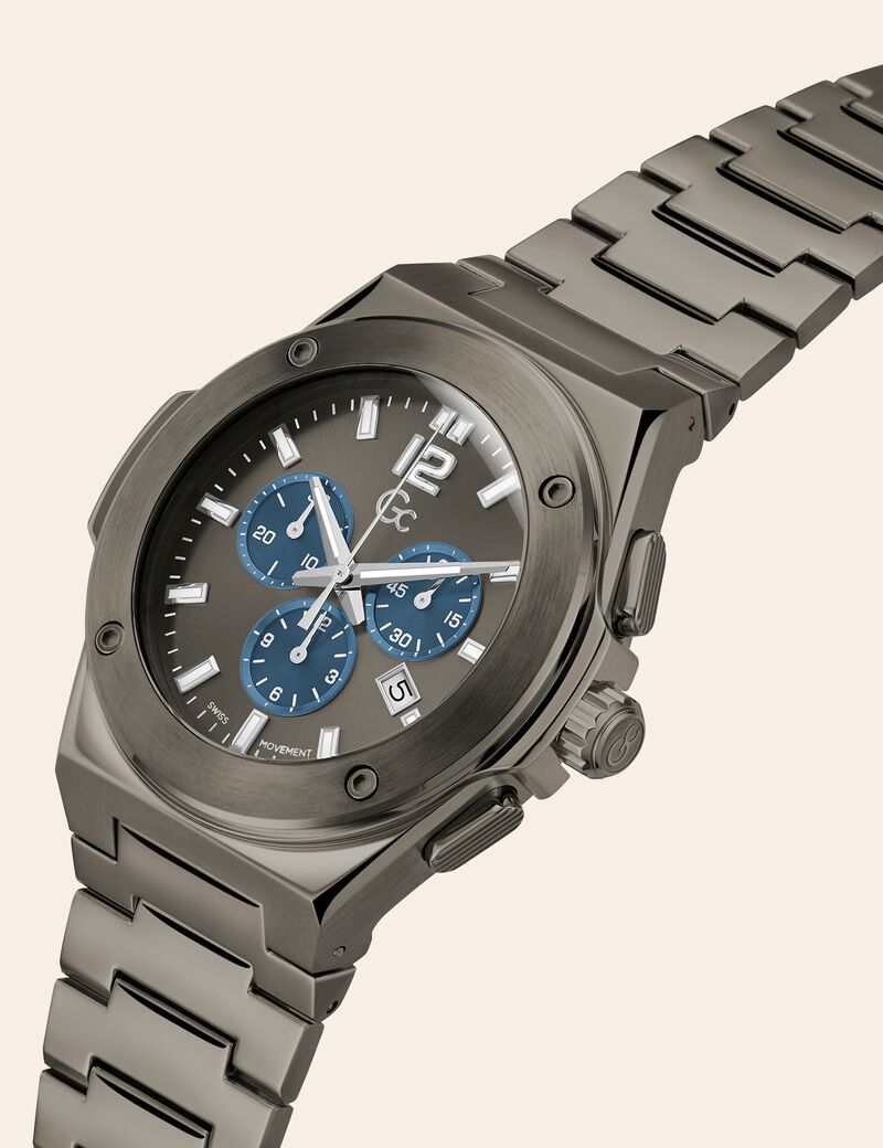 GC steel chronograph watch