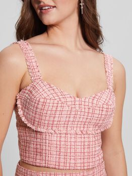 Tweed Bustier Top