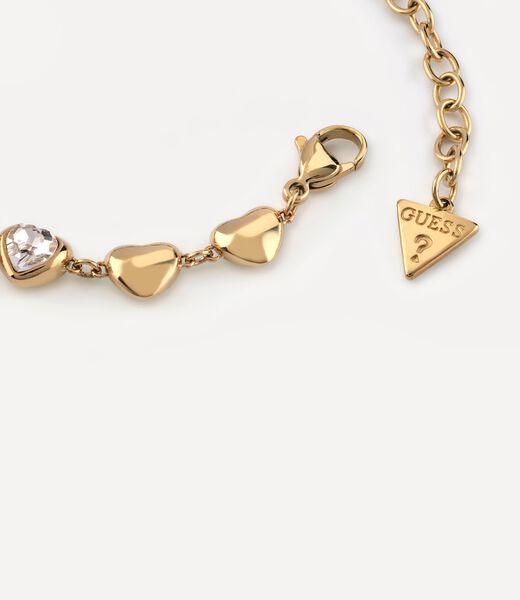 Multi Crystal Hearts Bracelet