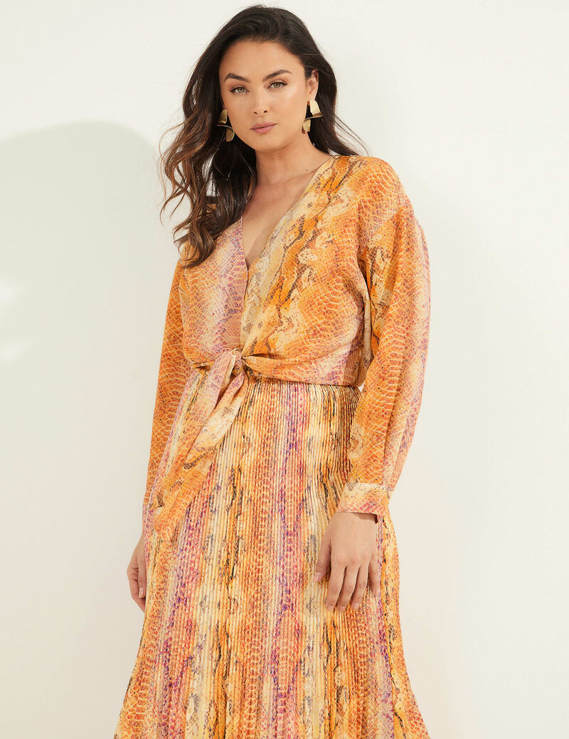 Tie-Die Wrap Dress