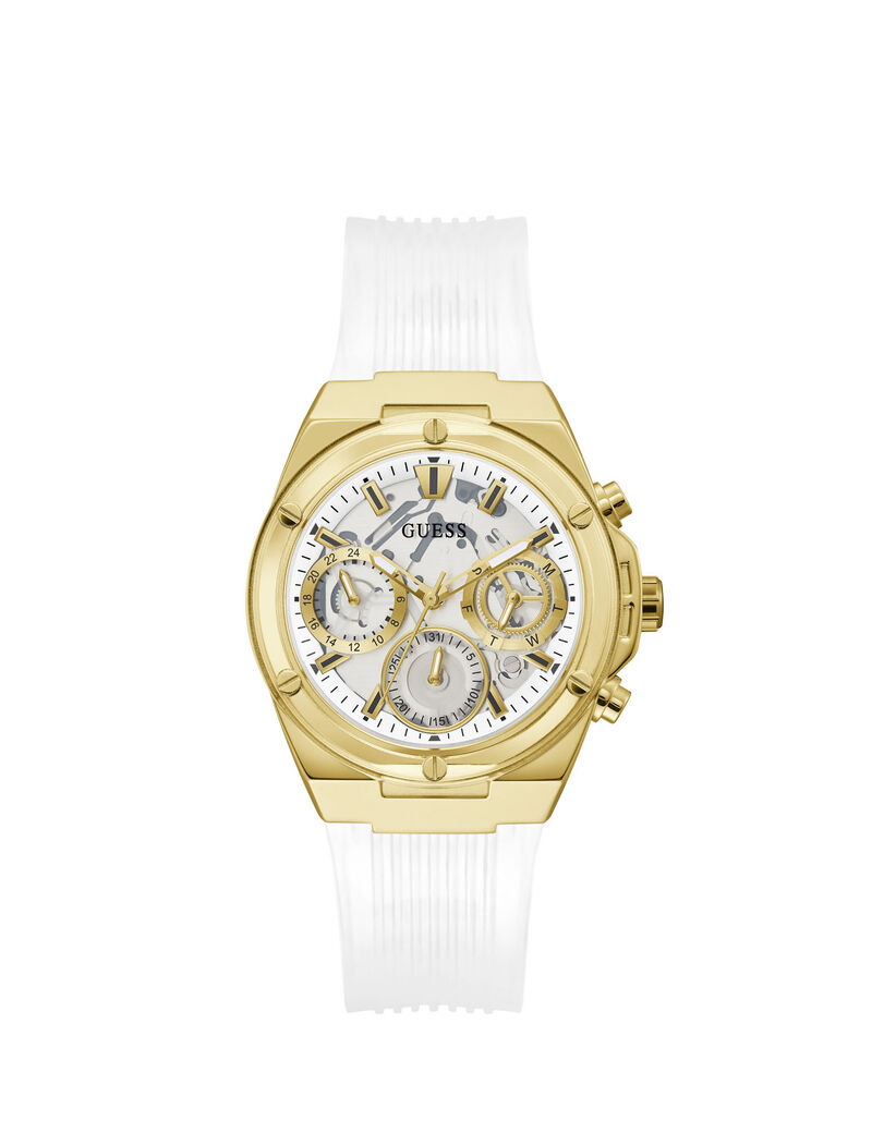 White And Gold-Tone Multifunction Watch