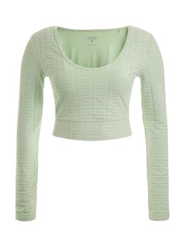 All Over Jacquard Logo Crop Top