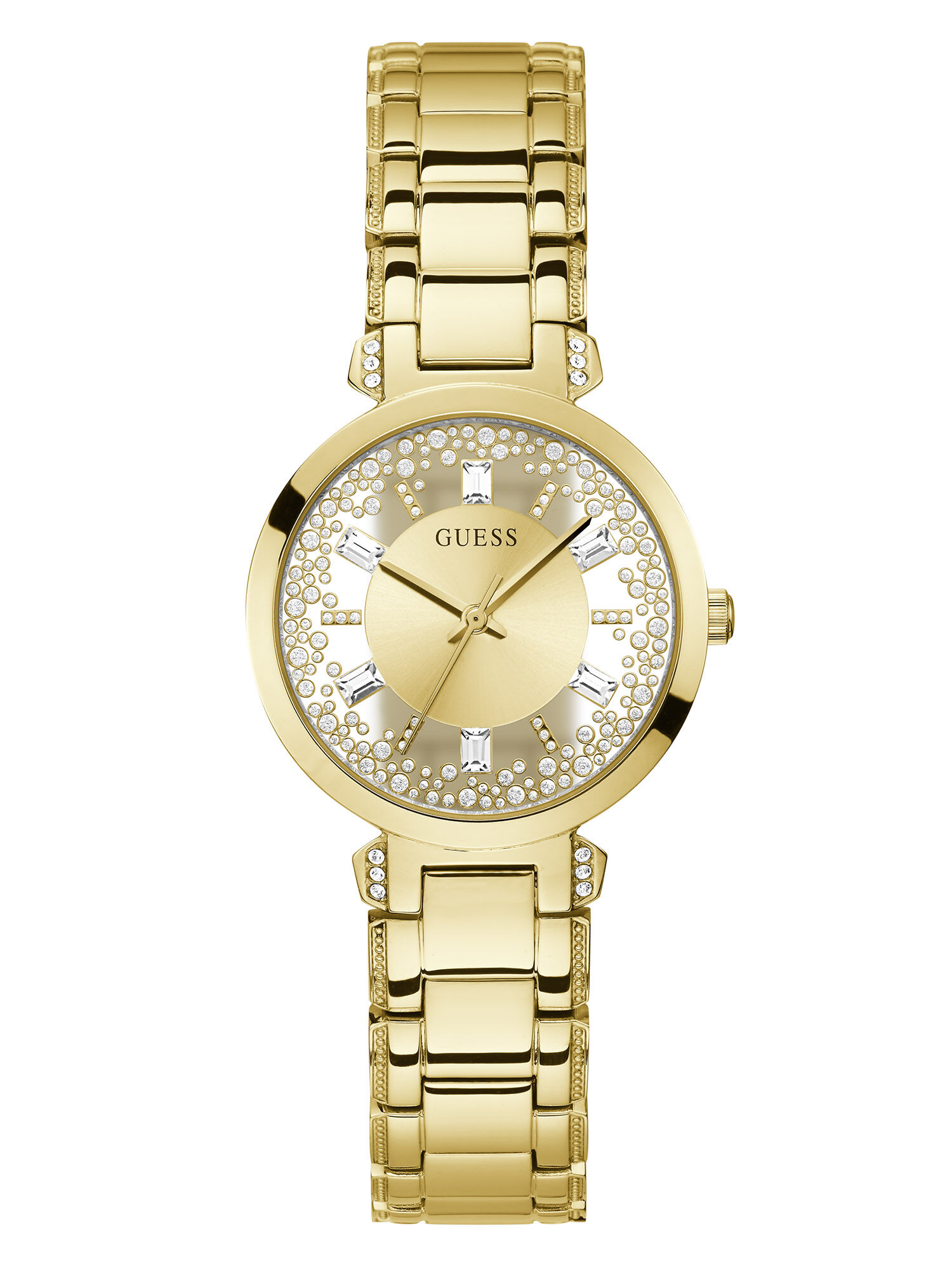 Shop GUESS Online Transparent Analog Watch