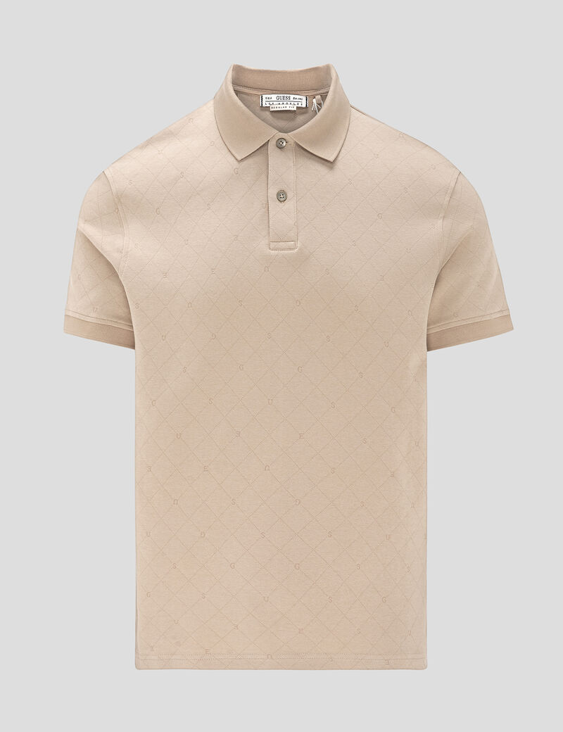 Jacquard allover polo tshirt