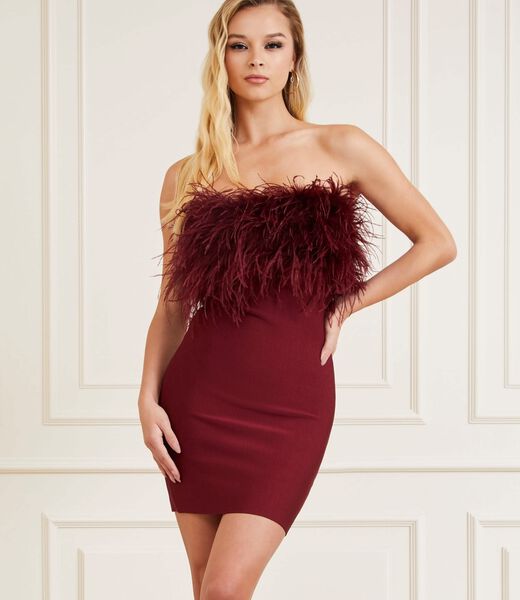 Marciano Feathers Mini Dress