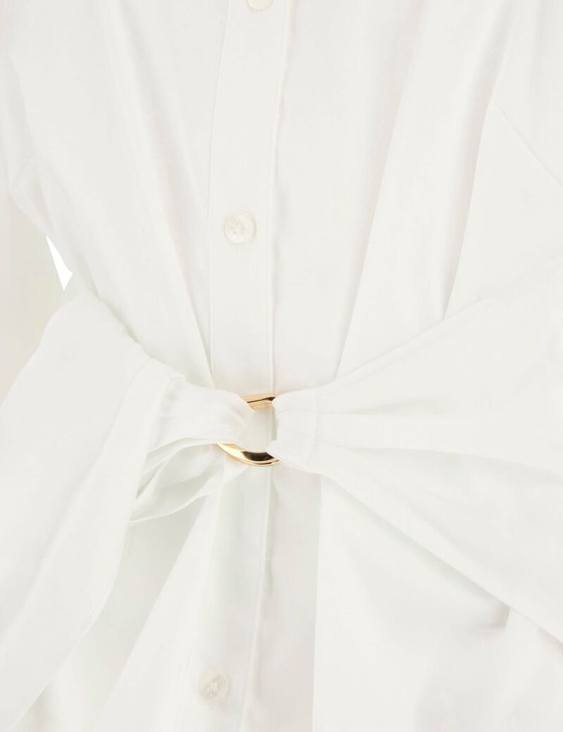 Wrap up stretch blouse
