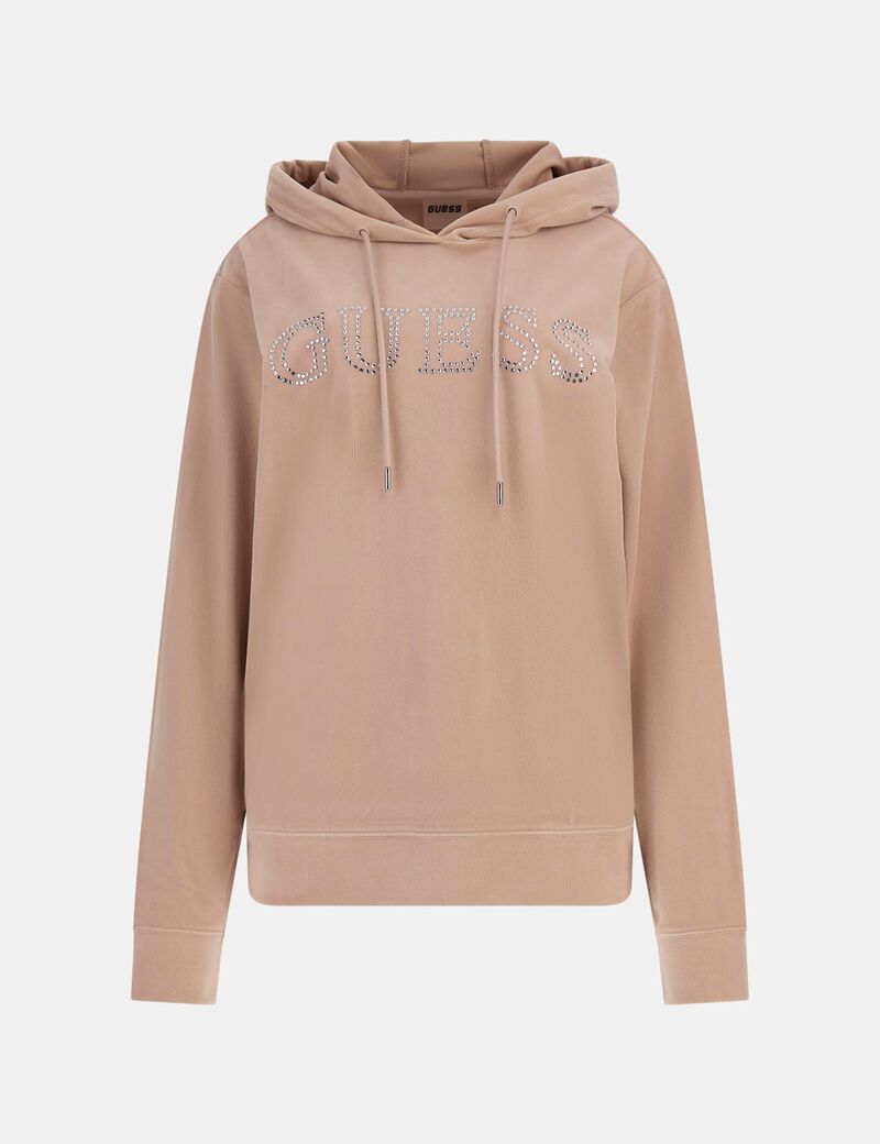 Rhinestones front logo sweatshirt