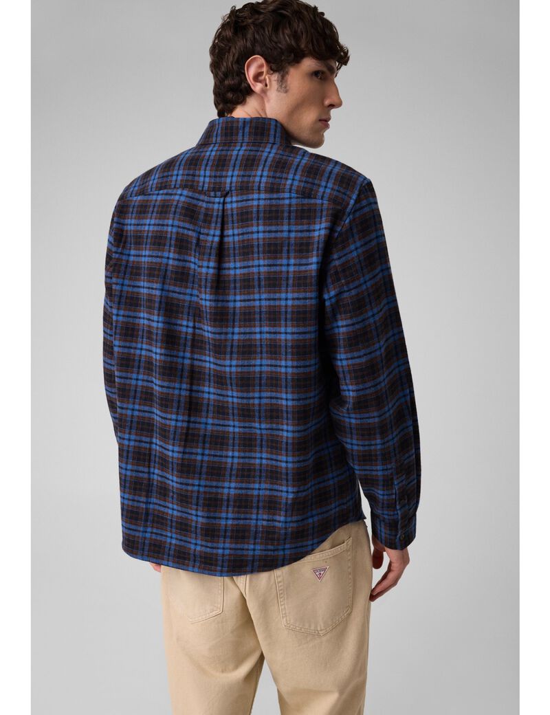 guess regular fit flannel shirt