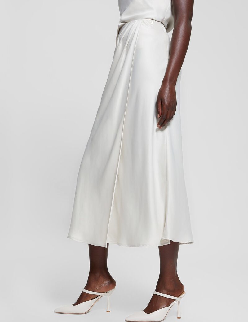 Satin long skirt