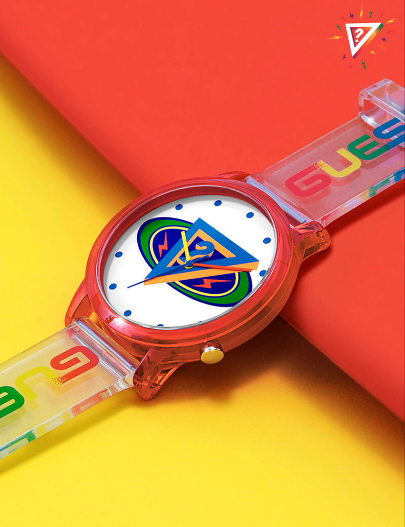 Red And Transparent Kids Watch