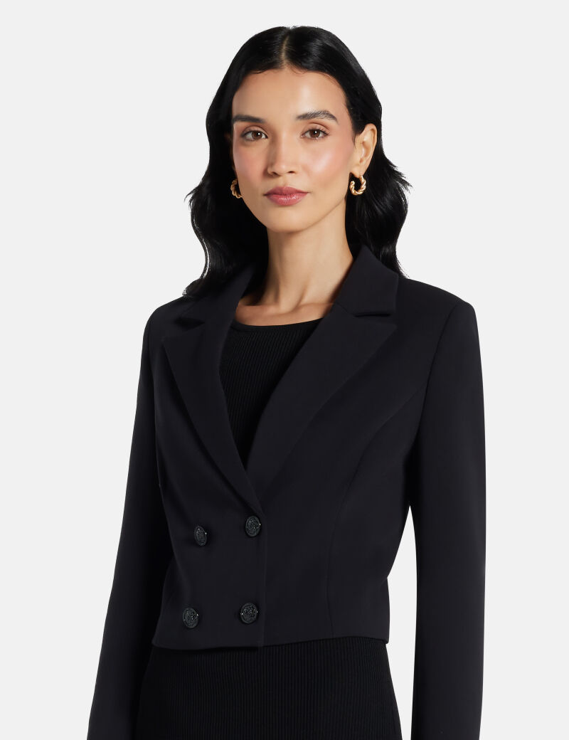 Flannel cropped  blazer