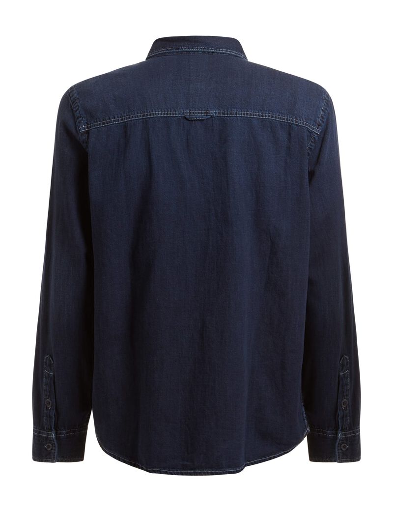 Linen Blend Denim Shirt