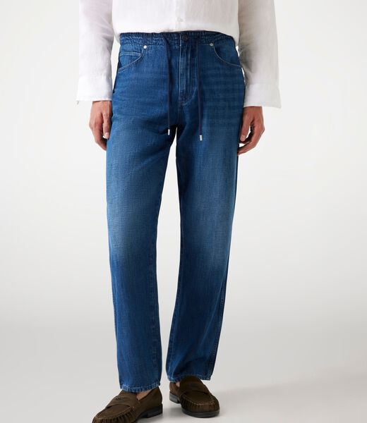 Linen-blend joggers