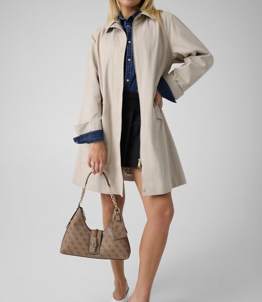 guess yvonne logo hobo bag