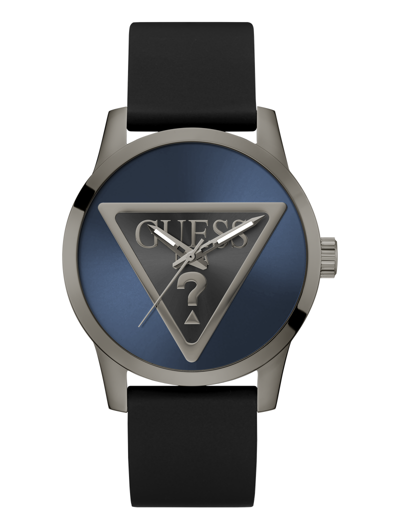 Mens Black Gunmetal Analog Watch