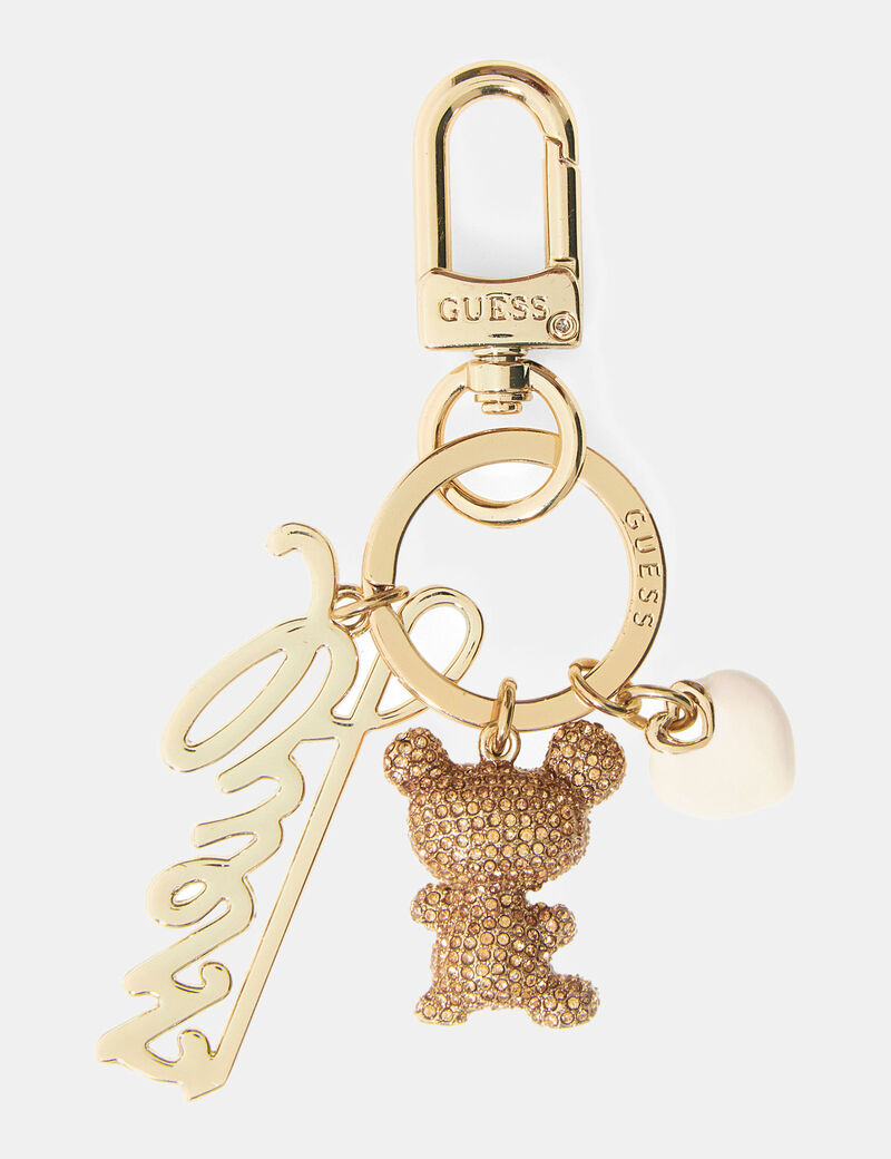 جيس logo script teddy keychain