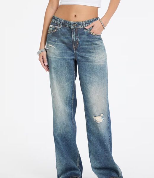 بنطال جينز واسع الساق G11