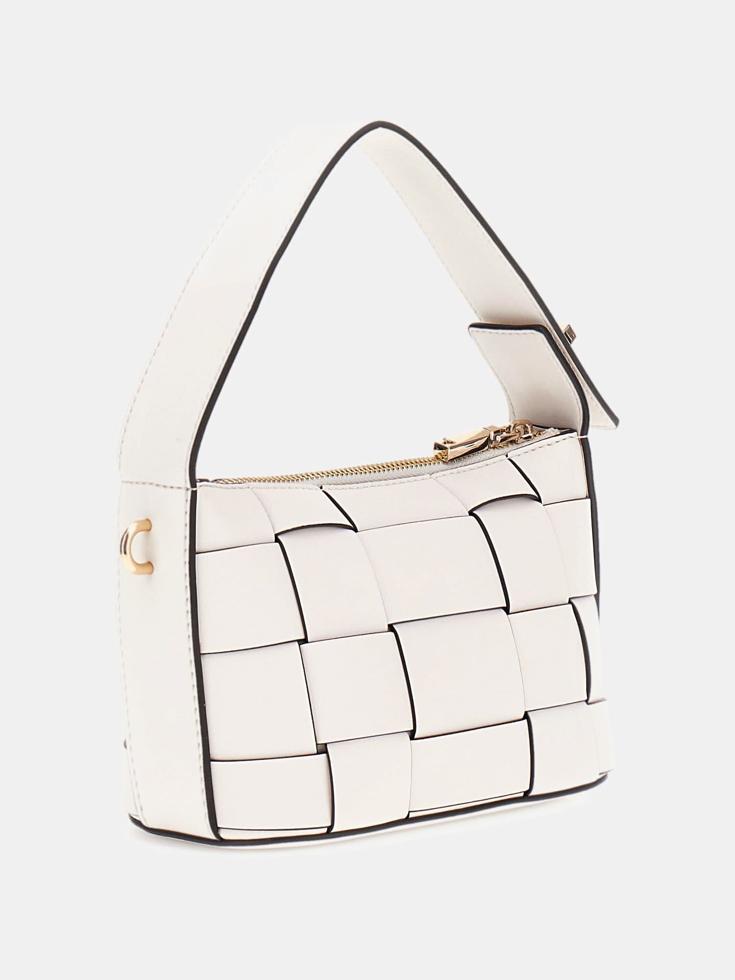 Guess■ MAYLEE 格子 ミニ ホーボーバッグ White Shop GUESS Online Maylee Woven Mini Hobo Bag