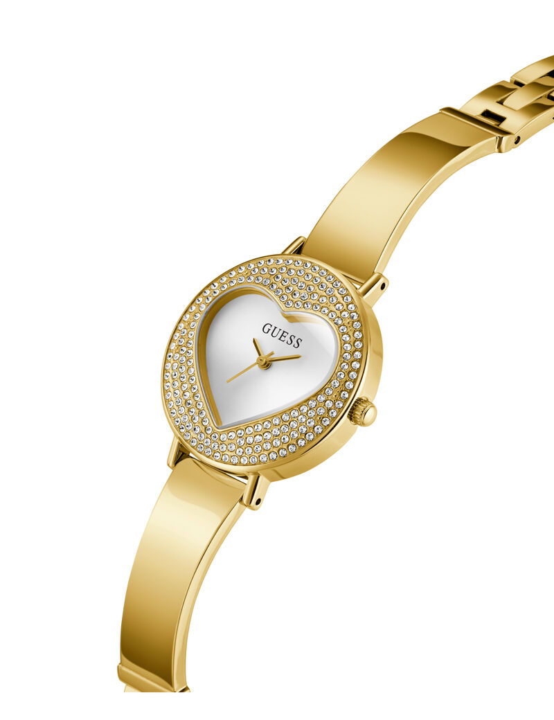 Ladies Yellow Gold Tone Round Analog Watch
