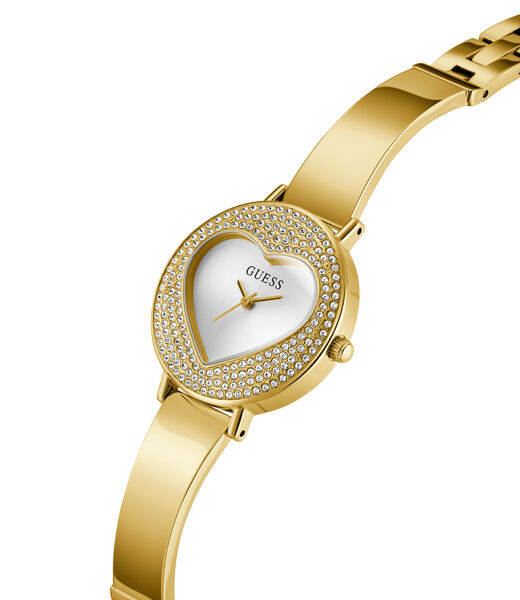Ladies Yellow Gold Tone Round Analog Watch
