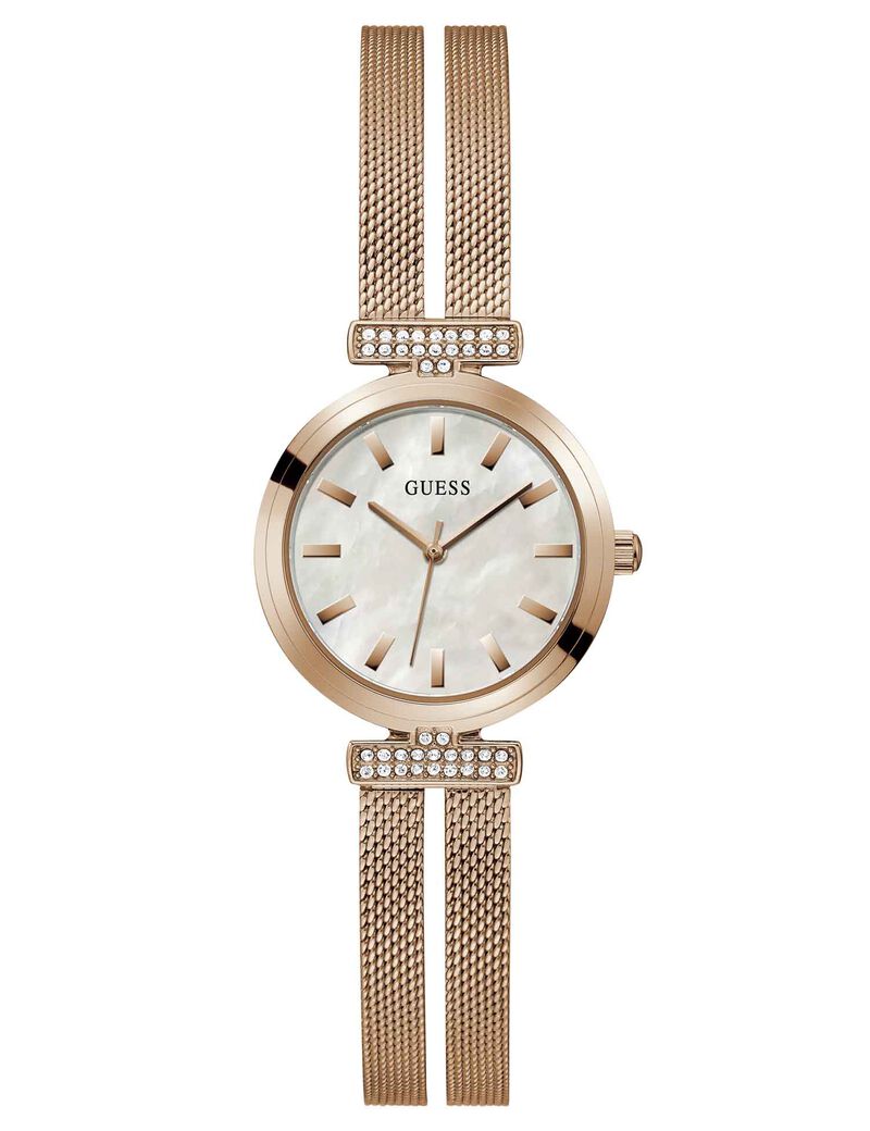 Rose-gold Mesh Analog