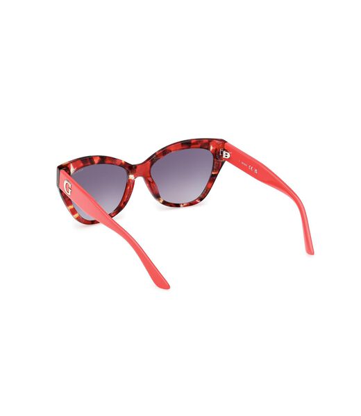 Square red gradient smoke sunglasses