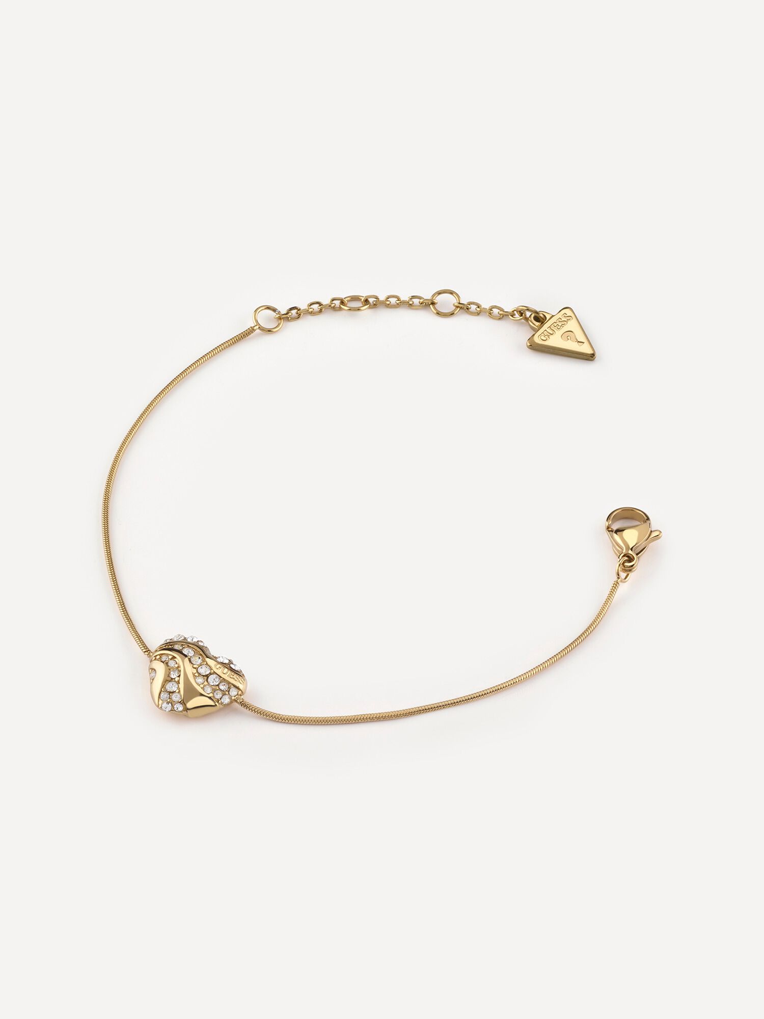 Shop GUESS Online Heart waves snake chain bracelet