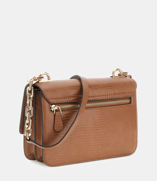 Salinge Croc-Print Crossbody Bag