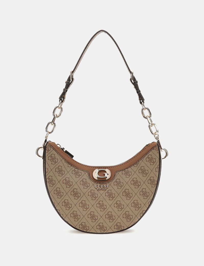 Orlina logo top zip shoulder bag