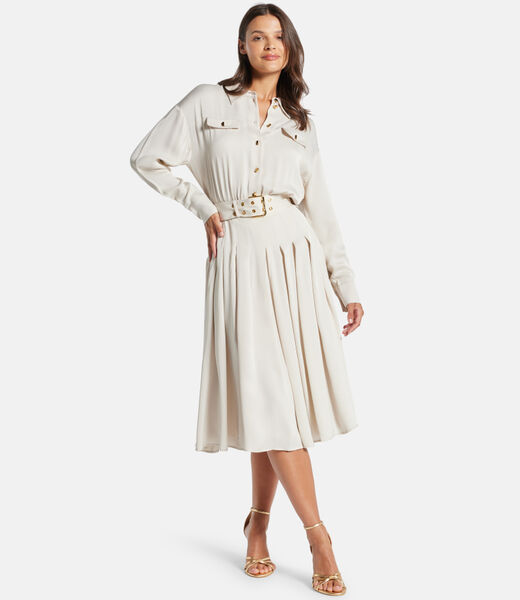 Marciano pleated long shirt dress