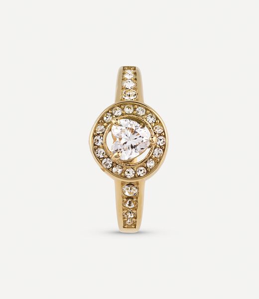 SOLITAIRE HEART CRYS RING