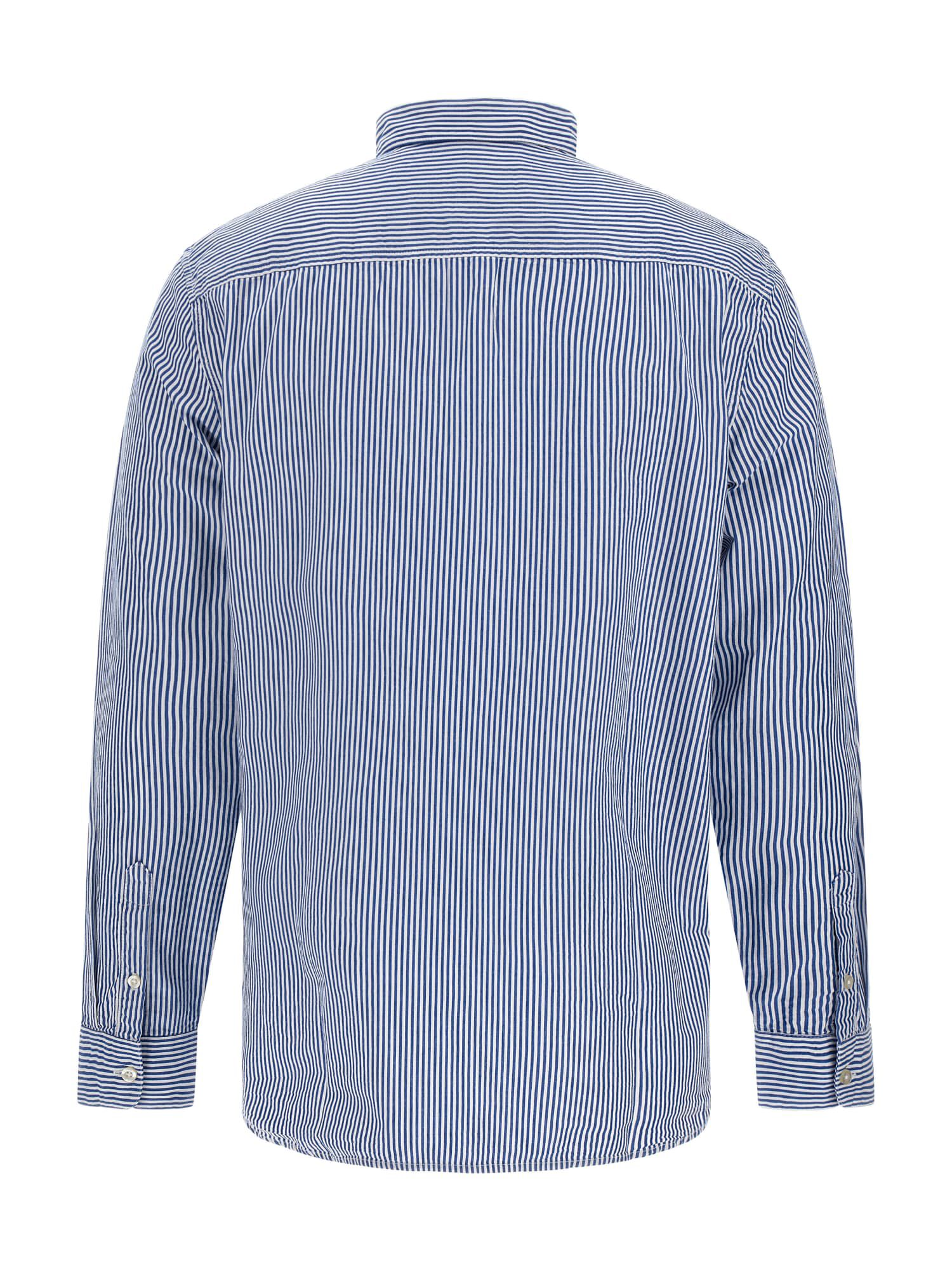 Guess blue and white online striped shirt