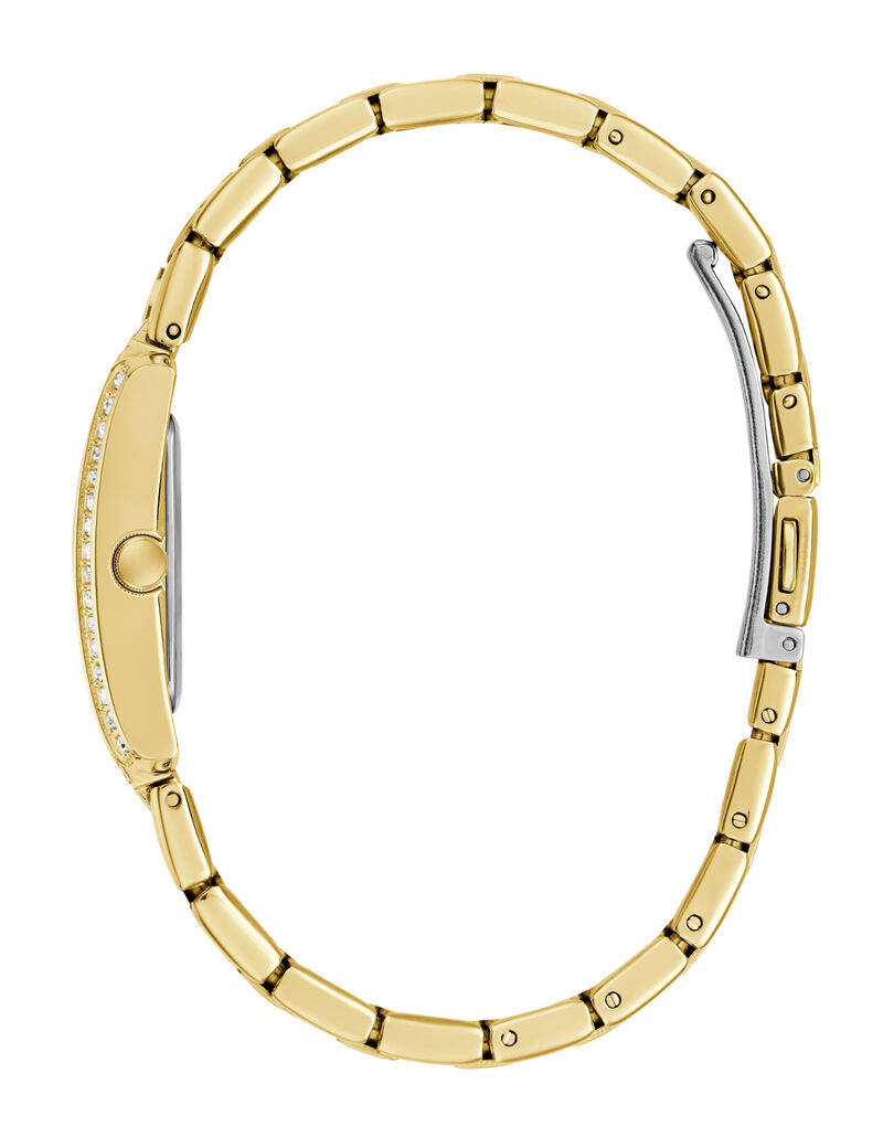 Ladies Yellow Gold Tone Rectangle Analog Watch