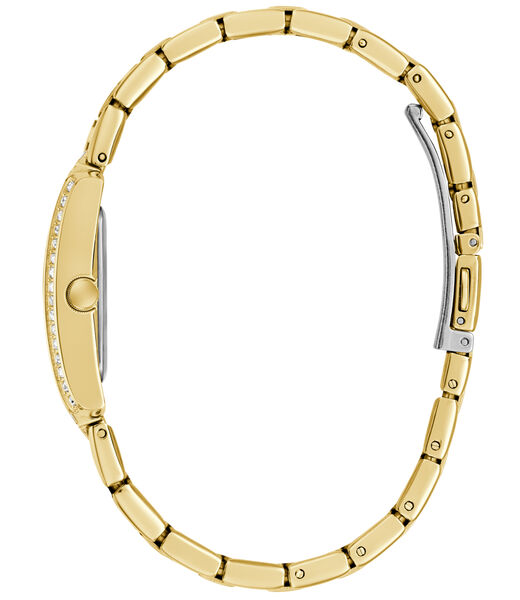 Ladies Yellow Gold Tone Rectangle Analog Watch