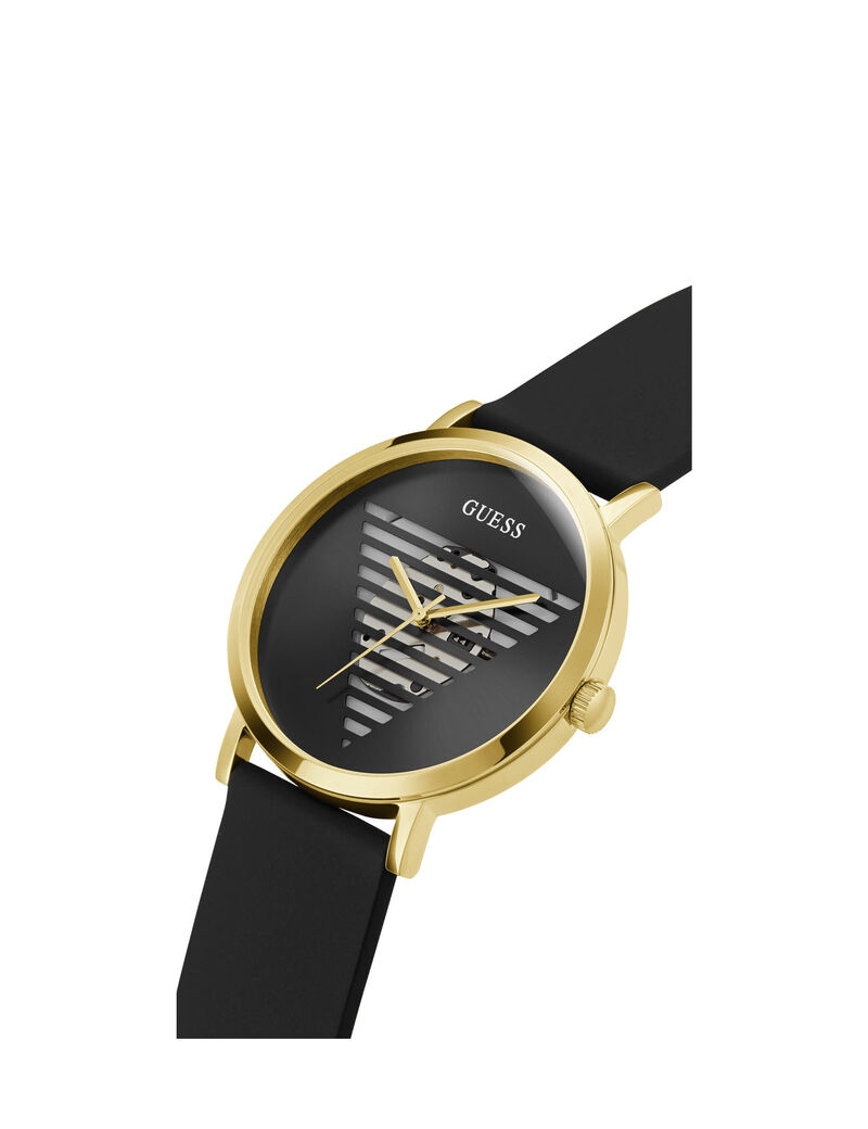Black And Gold Analog Logo Watch