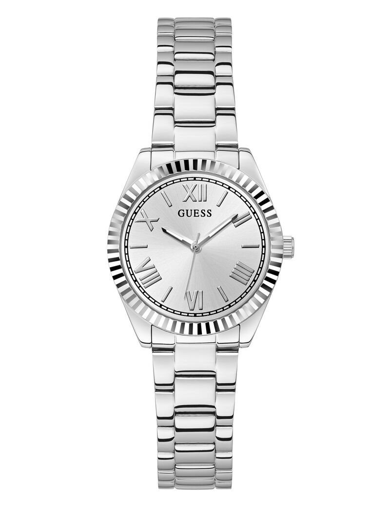 Stainless steel analogue watch