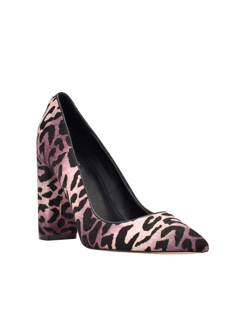Block Heel Suede Pumps