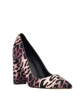 Block Heel Suede Pumps