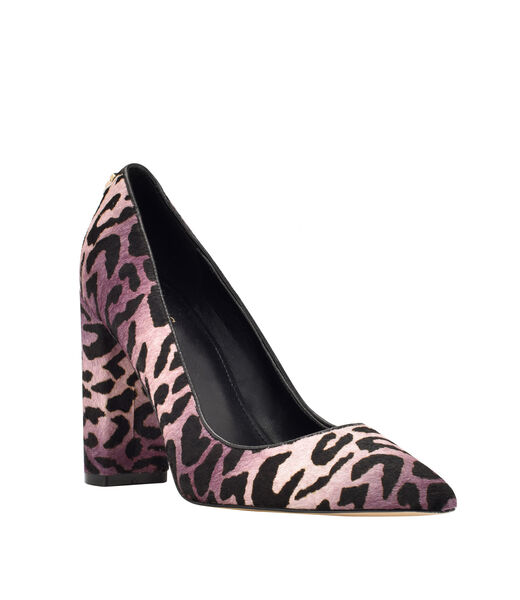 Block Heel Suede Pumps