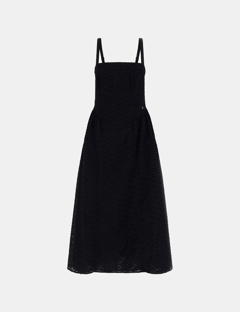 guess eyelets midi dress