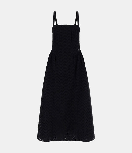 Eyelets midi dress