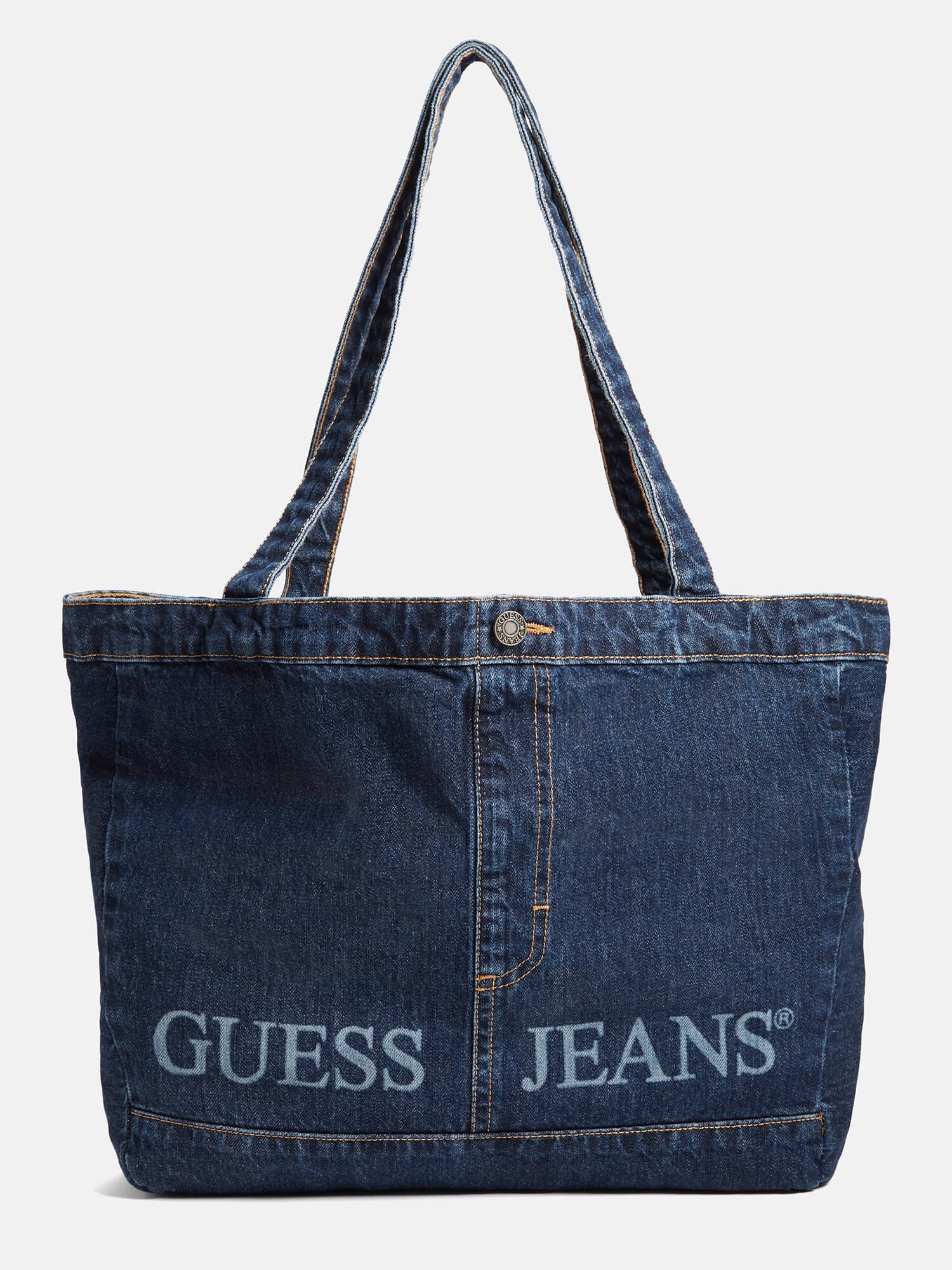 Shop GUESS Denim tote bag, Blue | GUESS KSA