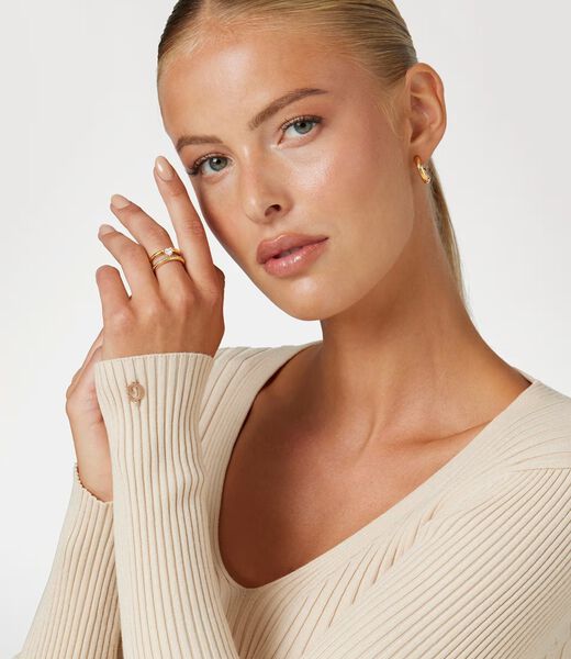 Heart Crystal Double Ring